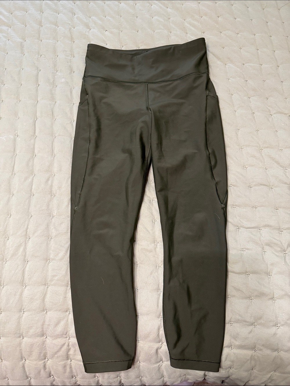 Women’s Athena cropped green High-Waist Active Leggings